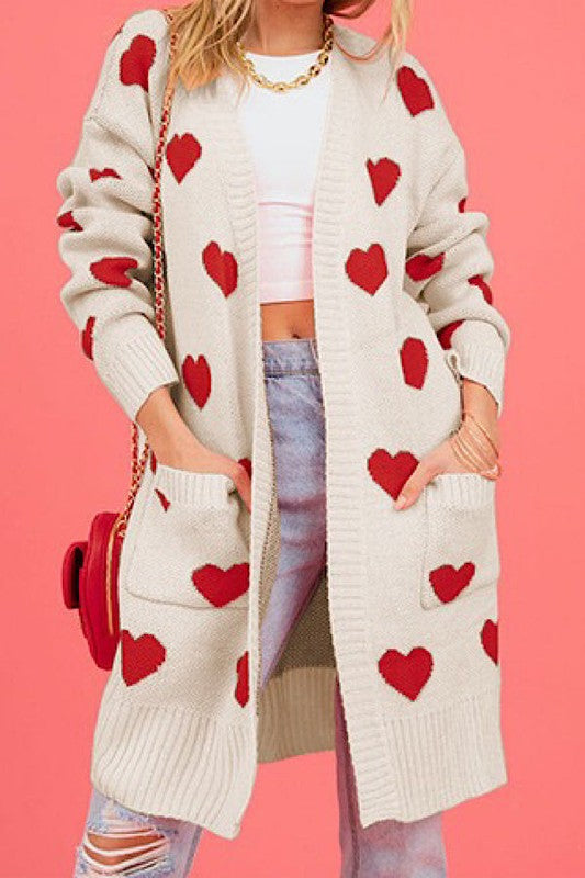 All over heart Cardigan