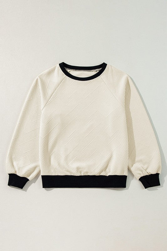 Perfectly Raglan Textured Sweatshirt