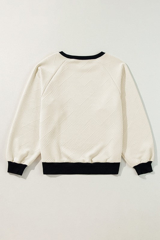 Perfectly Raglan Textured Sweatshirt