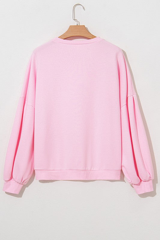 Bow-rific Oversized Pullover Sweatshirt