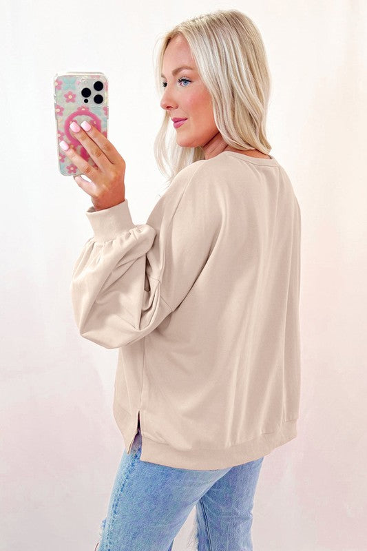 Bow-rific Oversized Pullover Sweatshirt