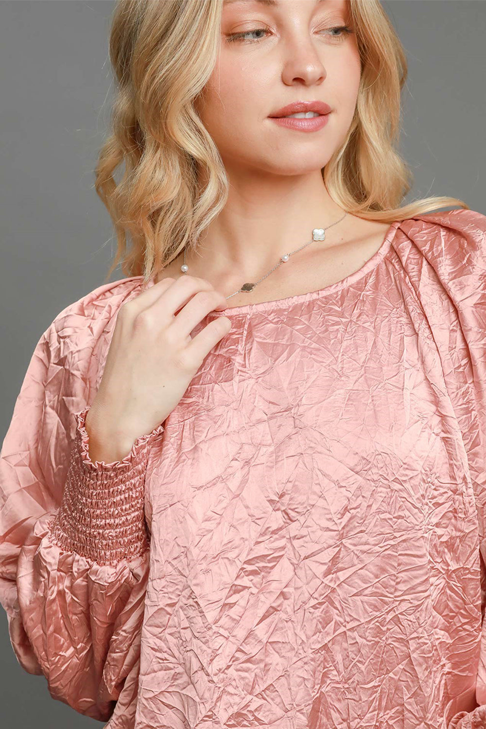 Wrinkled Pink Blouse