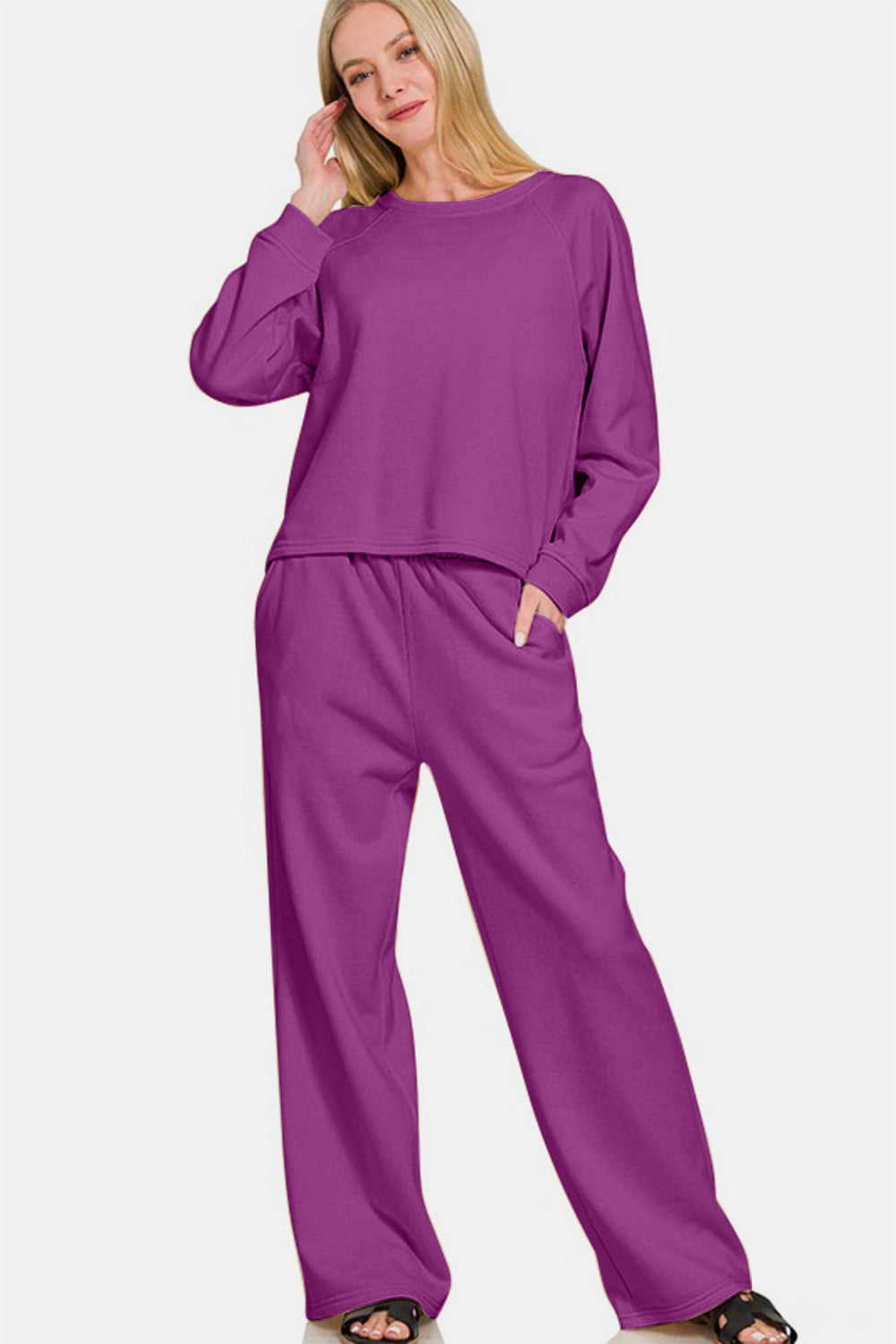 Snuggle Up Top and Elastic Waist Pants Set