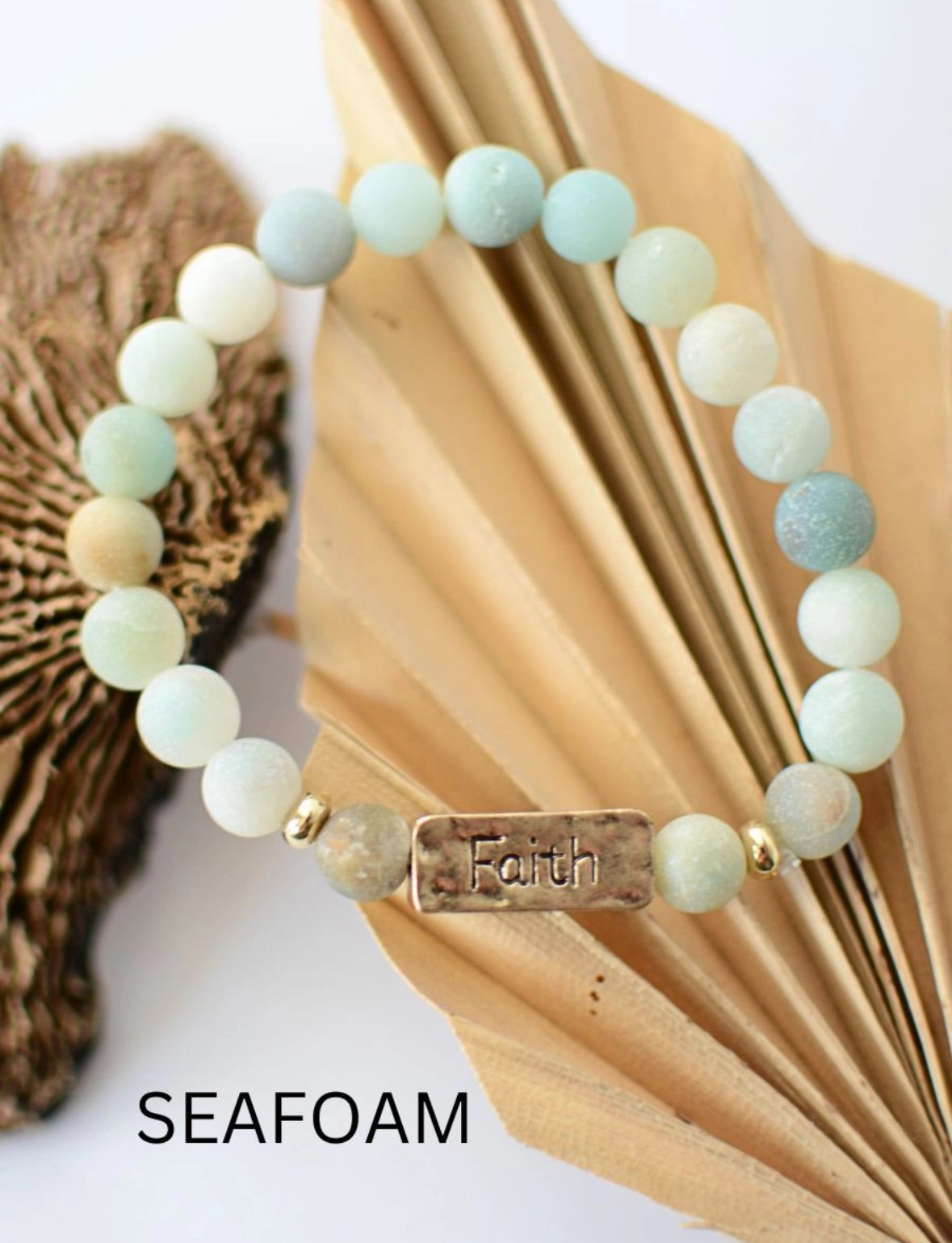 Faith Stone Stretch Bracelet