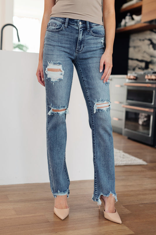 Judy Blue - O'Hara Destroyed Straight Jeans